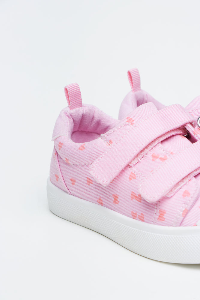 Pink Double Strap Sneakers (3)