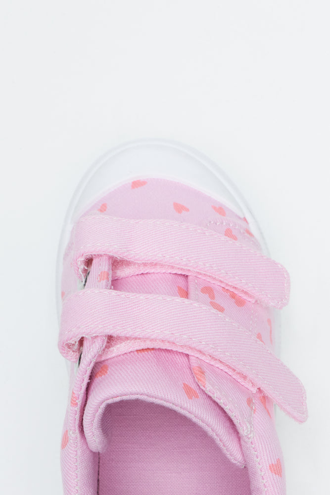 Pink Double Strap Sneakers (4)