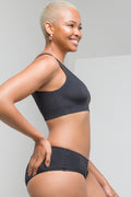 Black Seamless Bonded Crop Top (1)