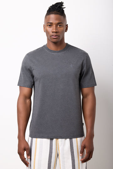 Grey Melange Regular Fit T-Shirt