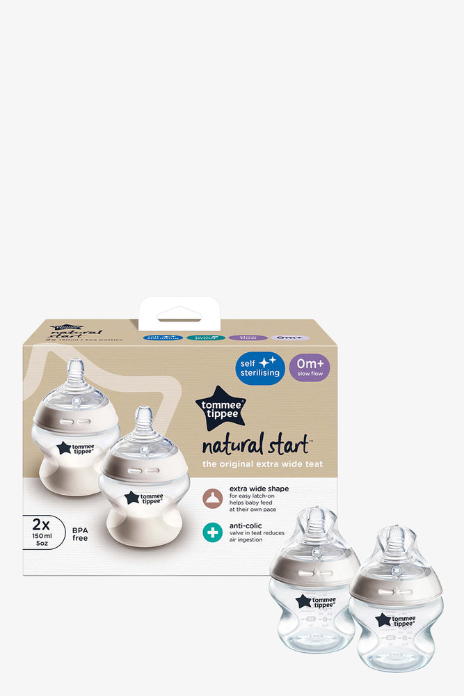 Tommee Tippee Natural Start 150ml Feeding Bottles 2 Pack